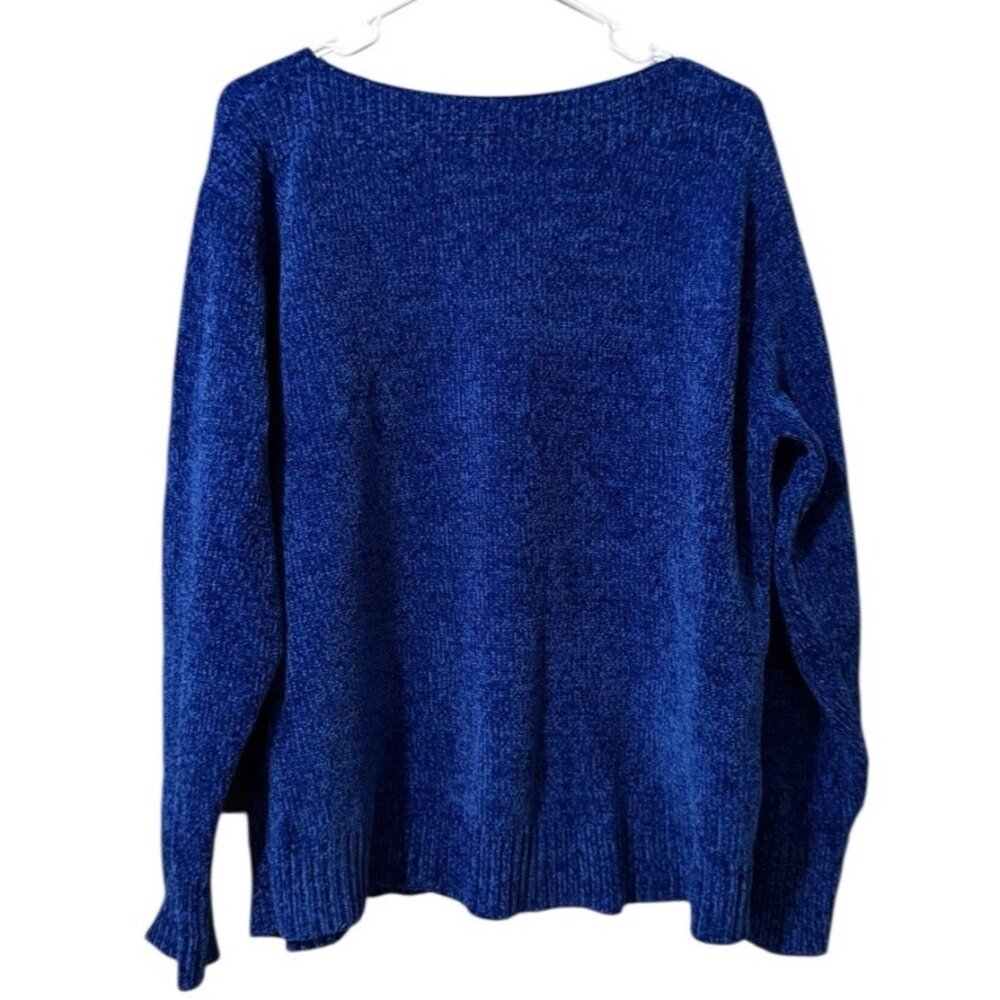 Lulu B Women Size Large Blue‎ Knit Sweater Polyester Classic City Office Winter